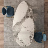 Modern marble kitchen dining table—luxury mid-century design perfect for home and living spaces."