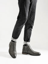 Men's Comfortable Ankle Leather Boots Men's Fashion Brand