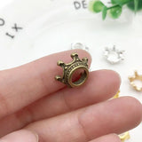 50pcs small crown alloy charms—perfect for DIY jewelry, hair accessories, and crafts