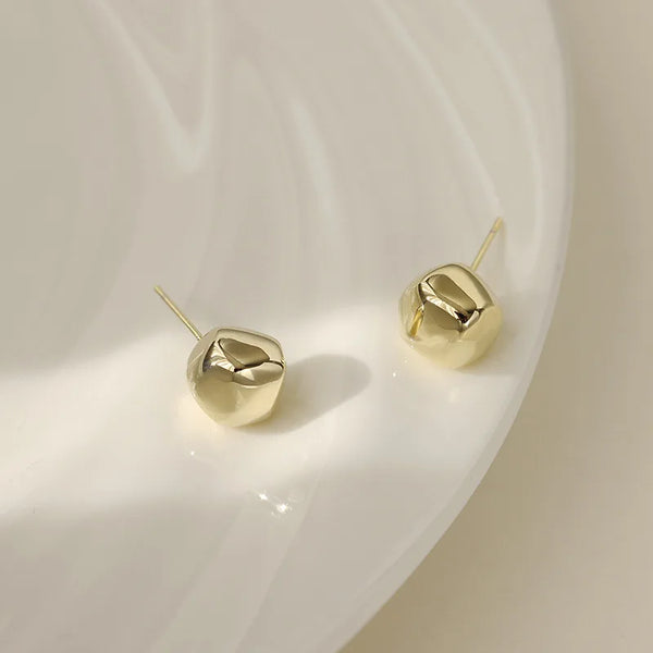 925 Silver Stud Earrings Women's Style Cute Sweet Jewelry Accessories Simple Fashion Jewelry