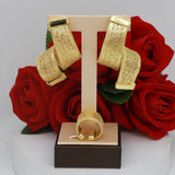 Women's Jewelry Sets Gold Plated Sprial Necklaces Simple Earrings Italian Fashion Rings Bracelets