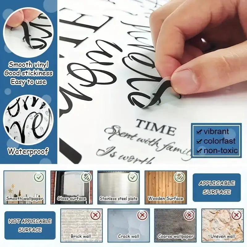 1pc Vinyl Sticker Home Sweet Home Decor Phrase Wall Sticker Art Decal For House Decoration Wall Decals Bedroom