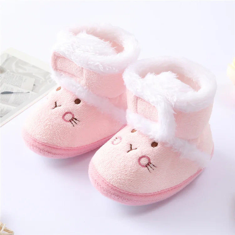 Winter Newborn Baby Girl Boy Shoes First Walkers Thick Warm Infant Baby Shoes Cute Toddler Baby Shoes for Girls Boys 0-9Month