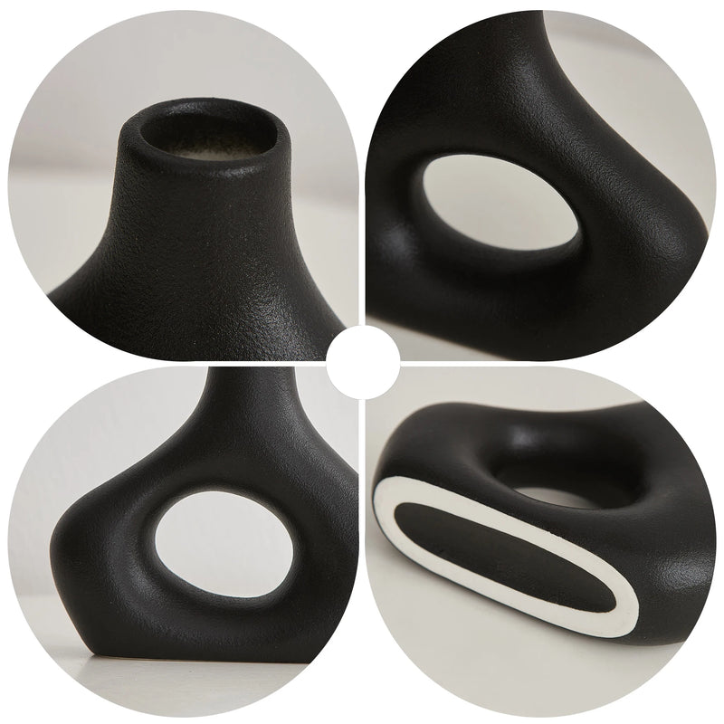 Nordic Ceramic Flower Vase - Stylish Home or Office Decor, Bookshelf Accent with Original Design
