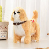 Voice-controlled electric dog toy plush with music, perfect for kids and as a gift.