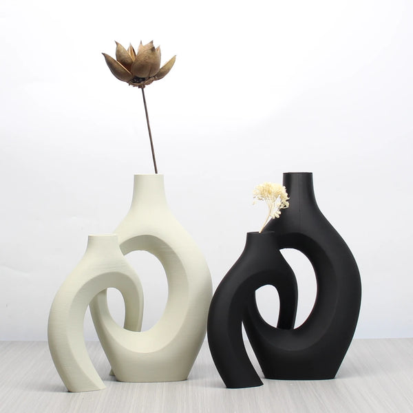 "Bohemian-style art vase set—perfect for home, office, or wedding decor in living rooms and bedrooms.
