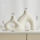 Nordic Ceramic Flower Vase - Stylish Home or Office Decor, Bookshelf Accent with Original Design