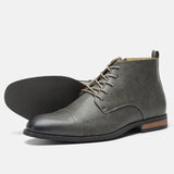 Men's Comfortable Ankle Leather Boots Men's Fashion Brand