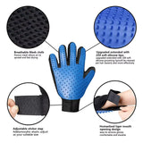 Pet grooming kit: 2-sided brush & glove for de-shedding and de-matting dogs, cats, rabbits.