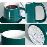400ml Smart Ceramic Cup Coaster Warmer Thermostatic Coffee Heating Electric Mug Set Milk Tea Heating Water Cafetera