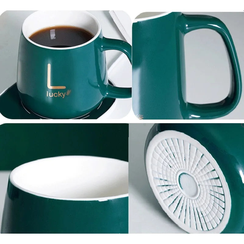400ml Smart Ceramic Cup Coaster Warmer Thermostatic Coffee Heating Electric Mug Set Milk Tea Heating Water Cafetera