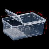 Transparent acrylic reptile tank with lid, ideal for breeding insects, spiders, tortoises, and lizards