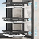 Wall-mounted no-hole kitchen dish rack—multifunctional storage for plates, chopsticks, knives, and cups."