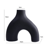 Nordic Ceramic Flower Vase - Stylish Home or Office Decor, Bookshelf Accent with Original Design
