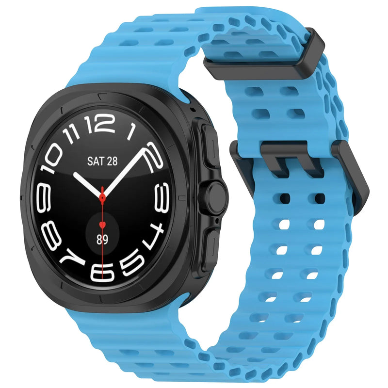 Official Ocean Silicone Strap For Samsung Galaxy Watch 7 Ultra 47mm Watchband Replacement Bracelet For Galaxy Watch Ultra Correa