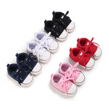 5-Colors Classic Baby Shoes Boys Baby Girls Casual Canvas Sneakers Lace Up Infant Toddler Rubber Anti-slip Newborn Baby Shoes