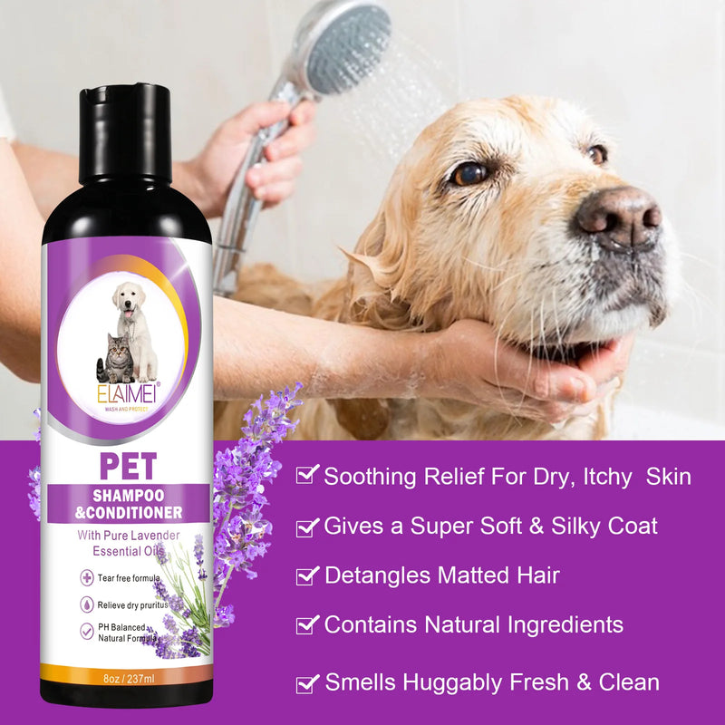 Dog Shampoo - Stain Removal, Hair Care, Itch Relief & Odor Control with Nourishing Formula