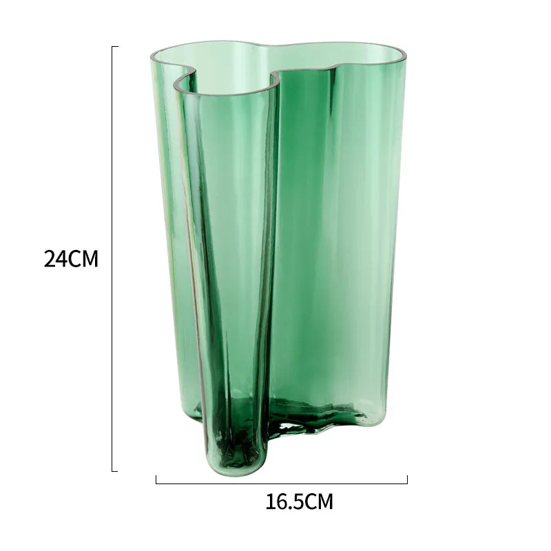 European Glass Vase - Modern Room Decor with Hydroponic Plants, Perfect for Weddings, Parties, or Living Room Styling