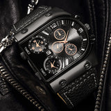 Men's Fashion Watch Leather Strap Casual Sports Style Quartz Watch