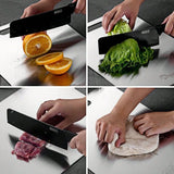 "1pc titanium alloy double-sided stainless steel chopping board—durable and perfect for kitchen and dining.