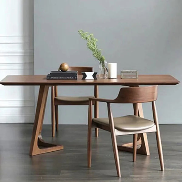 "Luxury Italian-style wooden dining table—modern, waterproof, and perfect for kitchen or living spaces.