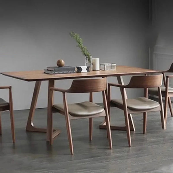 "Luxury Italian-style wooden dining table—modern, waterproof, and perfect for kitchen or living spaces.