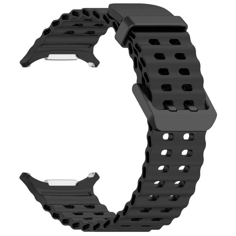 Official Ocean Silicone Strap For Samsung Galaxy Watch 7 Ultra 47mm Watchband Replacement Bracelet For Galaxy Watch Ultra Correa