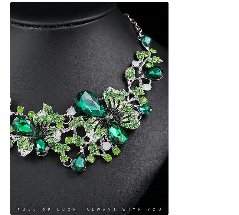 Accessories Retro Necklace Set Women's Luxury Crystal Banquet Dress Accessories