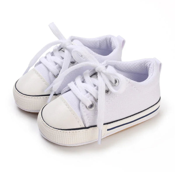 5-Colors Classic Baby Shoes Boys Baby Girls Casual Canvas Sneakers Lace Up Infant Toddler Rubber Anti-slip Newborn Baby Shoes