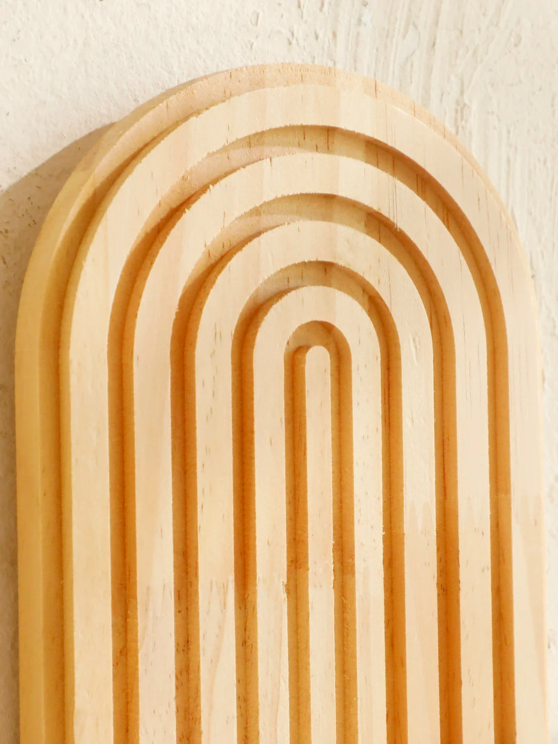 Wooden Wall Shelf - Boho Style Modern Home Decor for Living Room or Bathroom Display