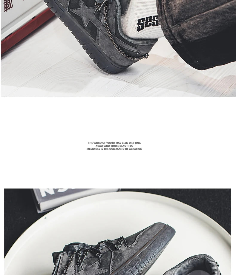 Four Seasons Men's Fashion Novel Retro Casual Wear Comfortable Sports Shoes