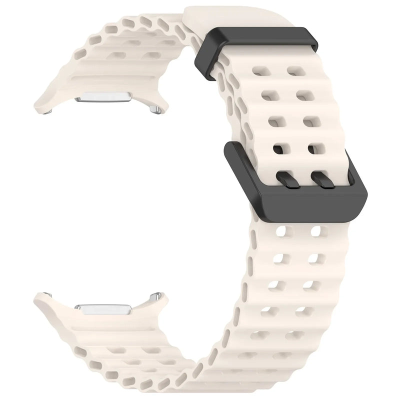 Official Ocean Silicone Strap For Samsung Galaxy Watch 7 Ultra 47mm Watchband Replacement Bracelet For Galaxy Watch Ultra Correa