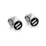 Men's Fashion Twelve Constellations Dumbbell Stainless Steel Earrings