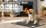 Absorbent Pet Feeding Mat - Waterproof Rubber-Backed Bowl Mat for Dogs & Cats, Quick-Drying Design