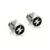 Men's Fashion Twelve Constellations Dumbbell Stainless Steel Earrings