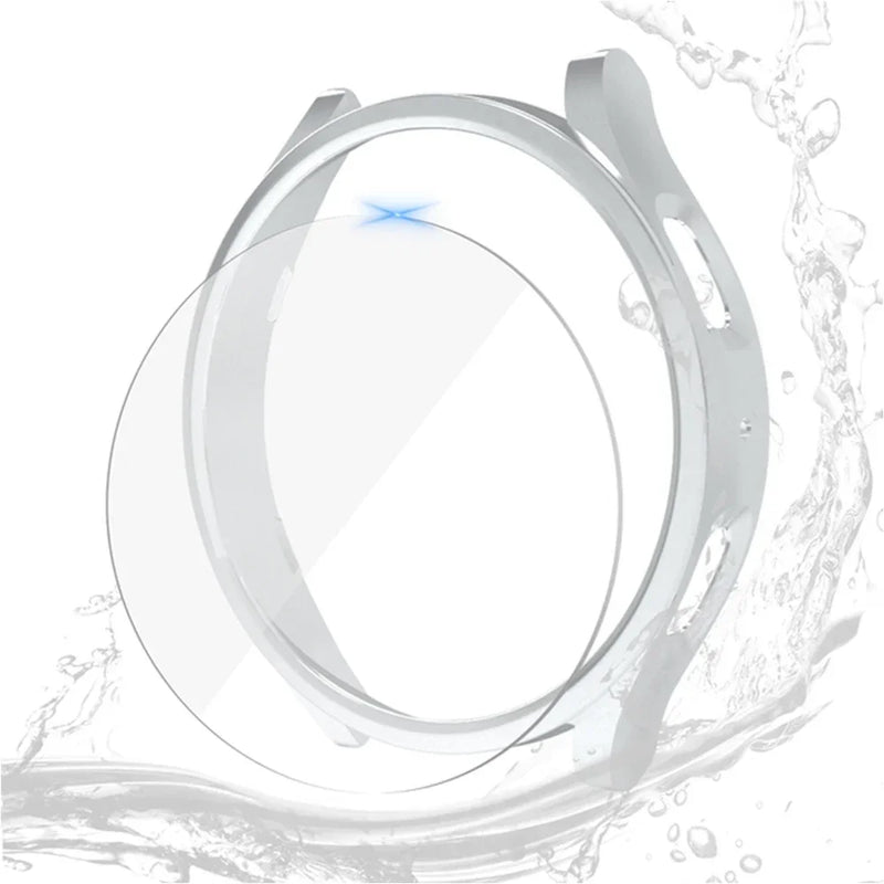 Glass+Case for Samsung Galaxy Watch 7 Waterproof PC Galaxy Watch 6 5 4 40mm 44mm Cover Galaxy Watch FE Cover+Screen Protector