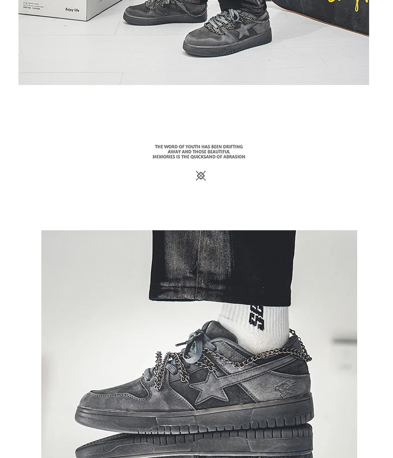Four Seasons Men's Fashion Novel Retro Casual Wear Comfortable Sports Shoes