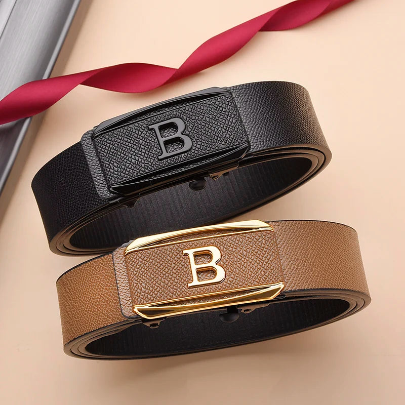 Men's Fashion Belt New High-Quality Toothless Automatic Buckle Men's Fashion Wear-Resistant Belt