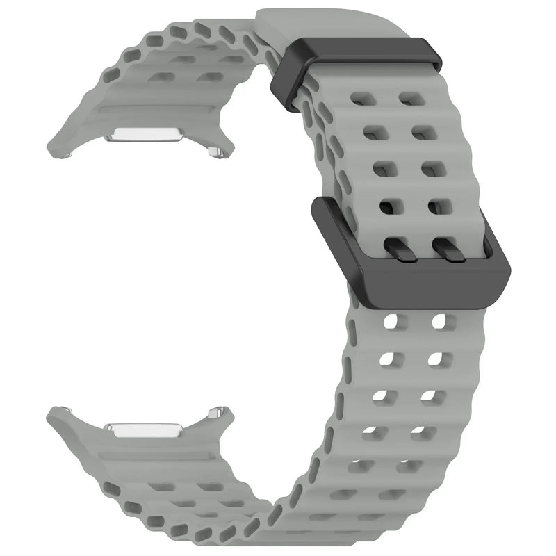 Official Ocean Silicone Strap For Samsung Galaxy Watch 7 Ultra 47mm Watchband Replacement Bracelet For Galaxy Watch Ultra Correa