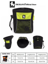 Truelove waterproof treat bag: high-capacity snack pouch with garbage compartment for outdoor pet use