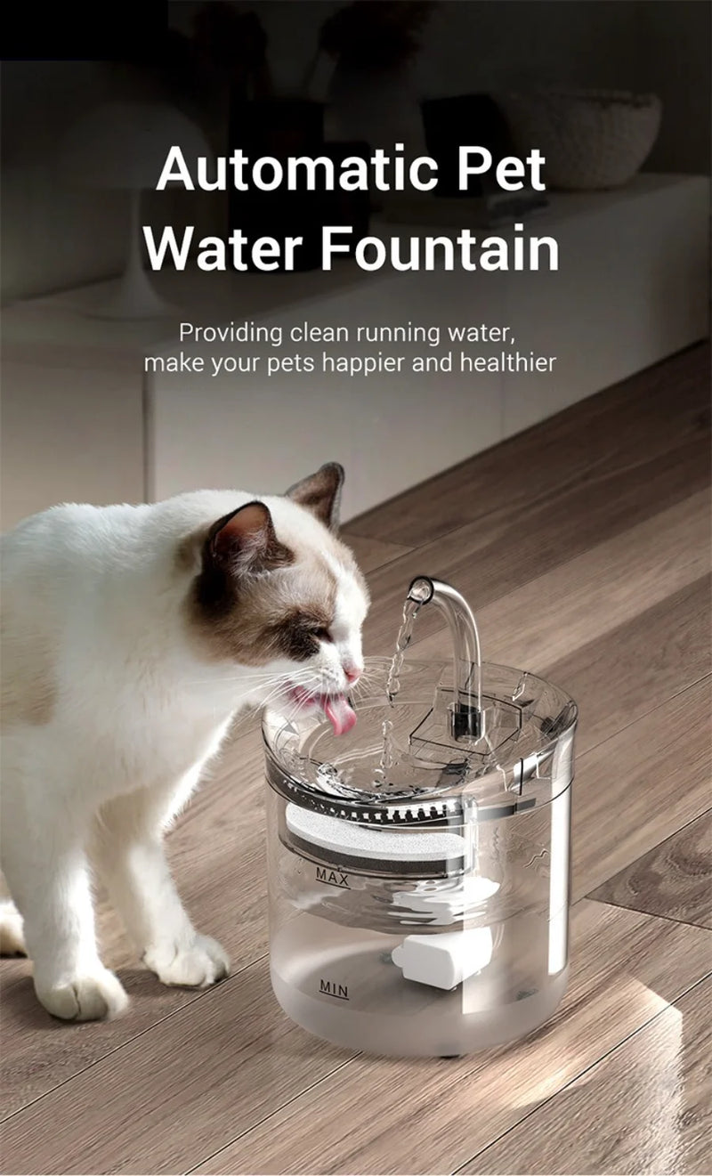 Automatic Pet Water Dispenser - Cat & Dog Drinking Fountain with Filter & Circulation System