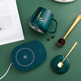 400ml Smart Ceramic Cup Coaster Warmer Thermostatic Coffee Heating Electric Mug Set Milk Tea Heating Water Cafetera