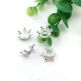 50pcs small crown alloy charms—perfect for DIY jewelry, hair accessories, and crafts