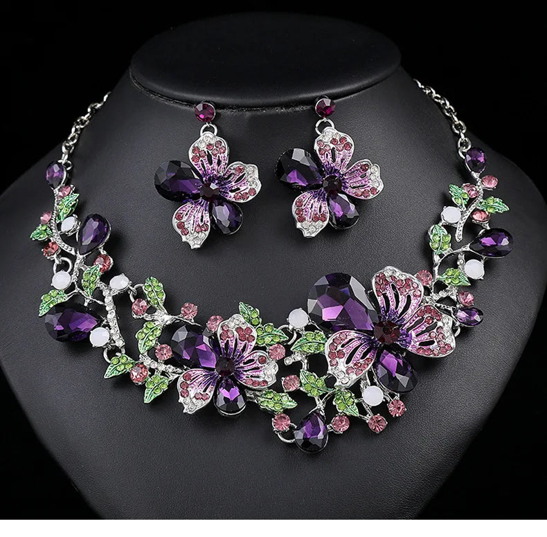 Accessories Retro Necklace Set Women's Luxury Crystal Banquet Dress Accessories