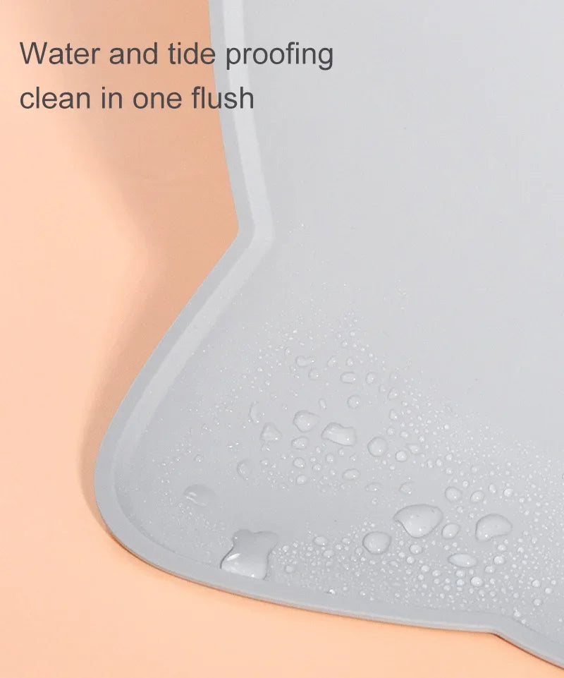 Waterproof Silicone Pet Feeding Mat - Non-Slip Food & Water Bowl Pad for Dogs and Cats