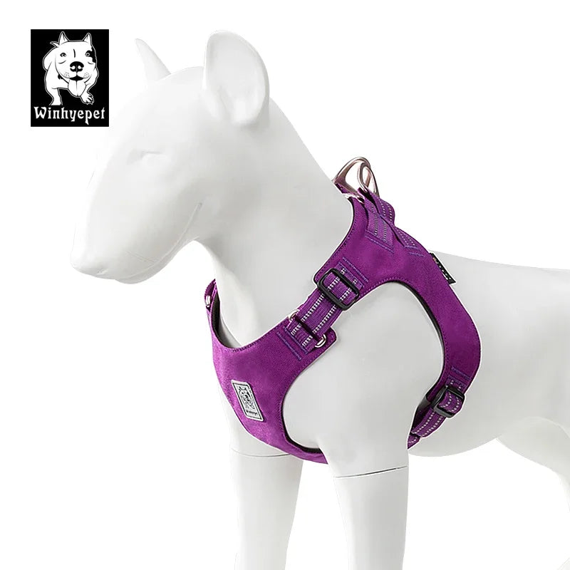 Winhyepet dog harness: lightweight chest strap for comfortable outdoor walking and travel
