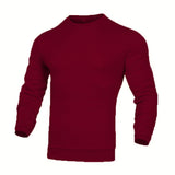Men's fashion small check Waffle youth crew-neck jacquard check hoodie