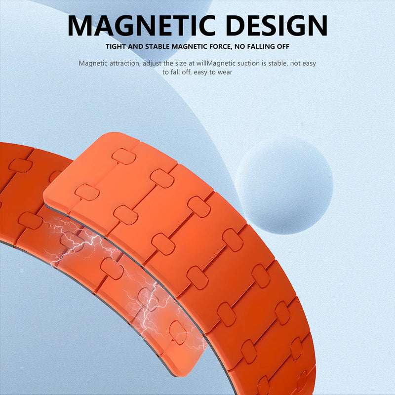 No Galaxy Silicone Strap for Samsung Galaxy Watch Ultra 47mm Band Sports Magnetic Bracelet for Galaxy Watch 7Ultra Wristband