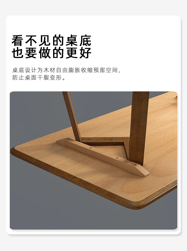 "Luxury Italian-style wooden dining table—modern, waterproof, and perfect for kitchen or living spaces.