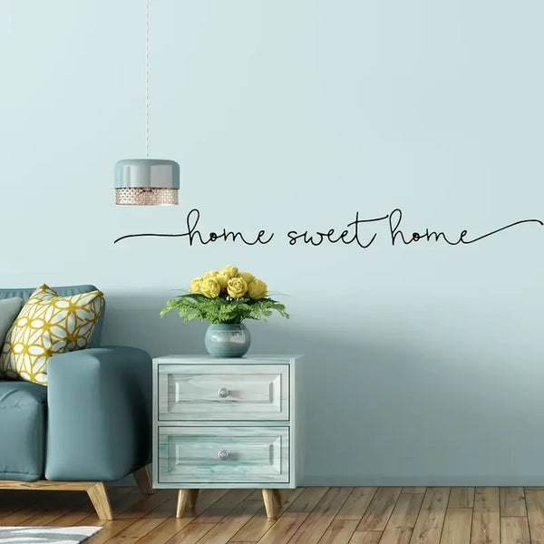 1pc Vinyl Sticker Home Sweet Home Decor Phrase Wall Sticker Art Decal For House Decoration Wall Decals Bedroom